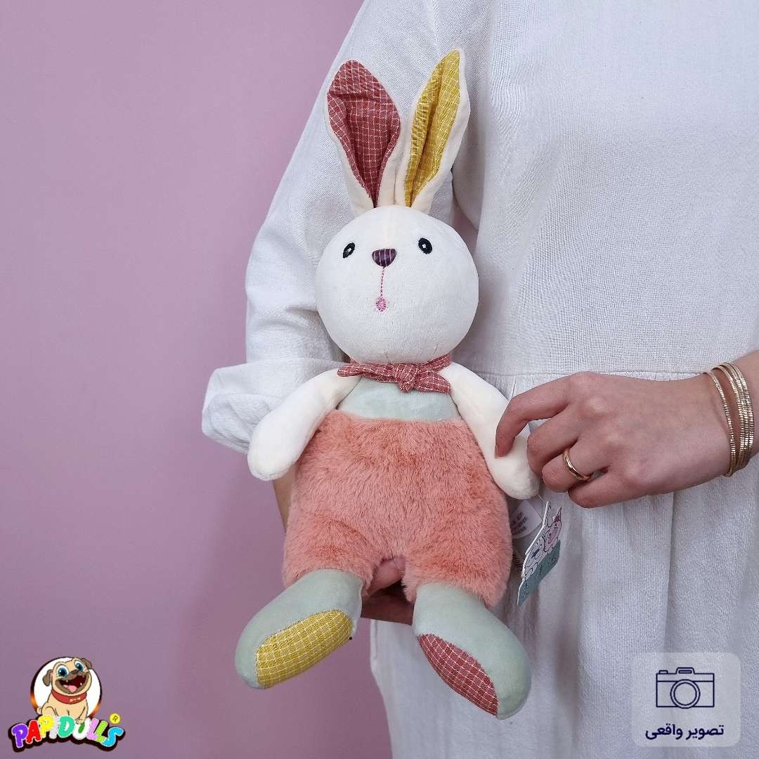 عروسک خرگوش دو رنگ