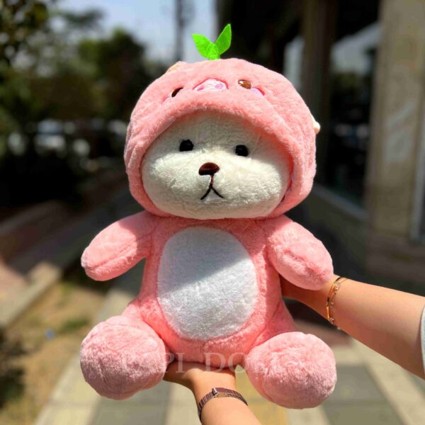عروسک خرس لباس خوک برگ به سر