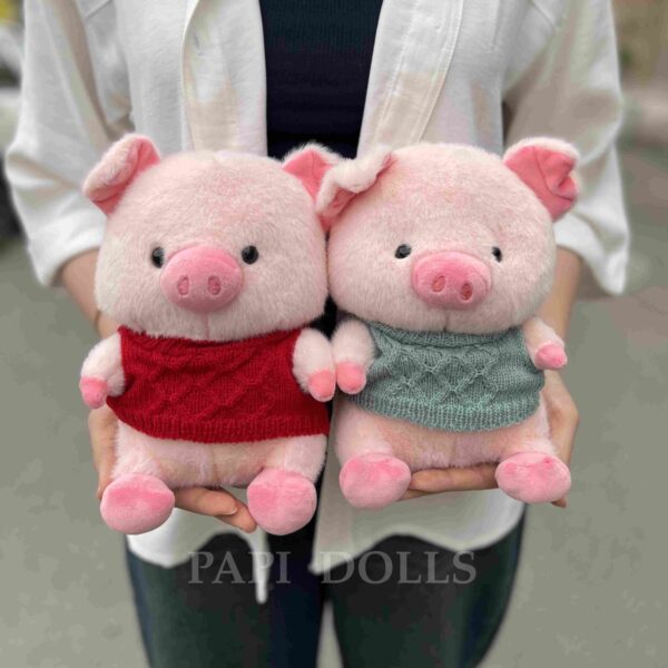 عروسک خوک لباس بافت4